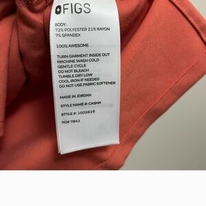 Figs Warm Coral Medical Top